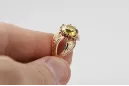 Original Vintage 14K Rose Gold Yellow Peridot Ring Vintage style vrc135r